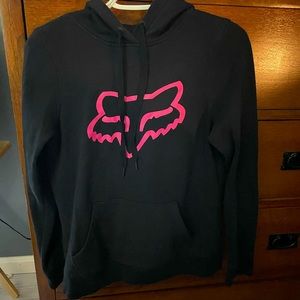Hot pink and black fox hoodie